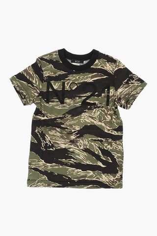T-shirt Girocollo a Fantasia