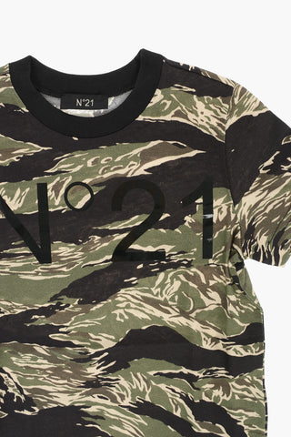 T-shirt Girocollo a Fantasia