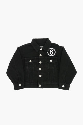 MM6 Dark Wash Denim Jacket with Silver Buttons