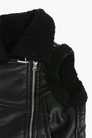 MM6 sleeveless faux leather jacket