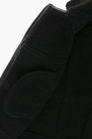 MM6 sleeveless faux leather jacket