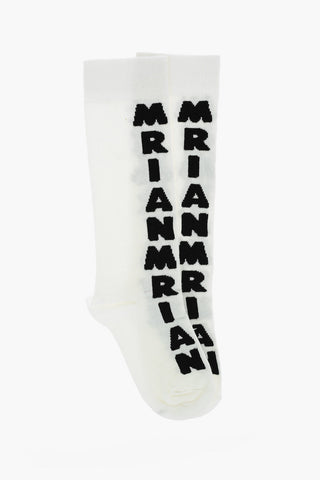 logo embroidered solid color socks