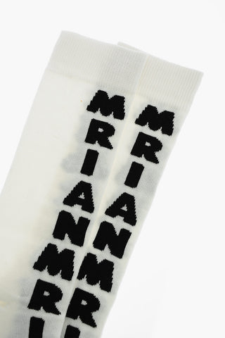 logo embroidered solid color socks