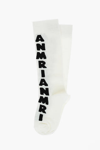 logo embroidered solid color socks