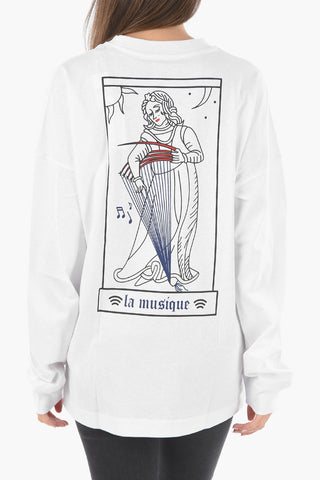 Printed T-BLONG Long-sleeved T-shirt with LA MUSIQUE Embroidery