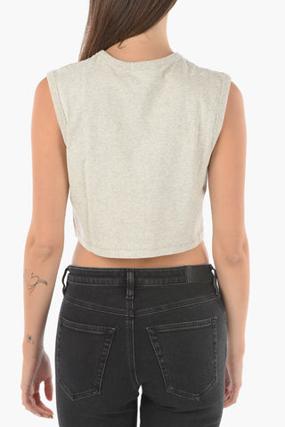 Tank Top Crop T-WELL con Stampa Frontale 