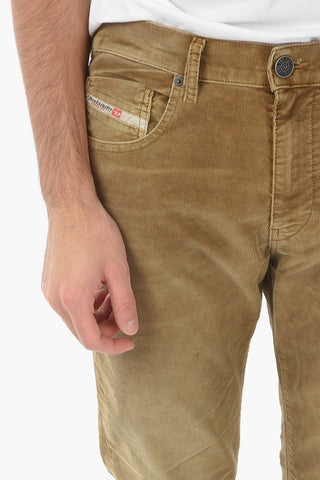 Pantaloni D-STRUKT in Velour a Coste con Passanti