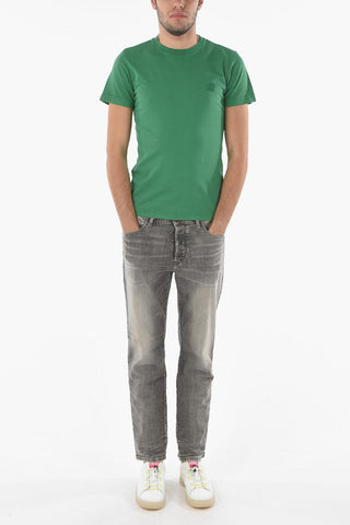 T-Shirt Girocollo in Cotone con Logo