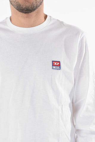 Embroidered Logo T-DIEGO-DIV-LS Long Sleeved T-shirt