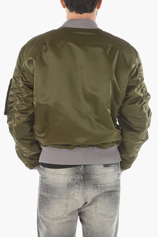 Front Zipped Reversible Padded Bomber Jacket