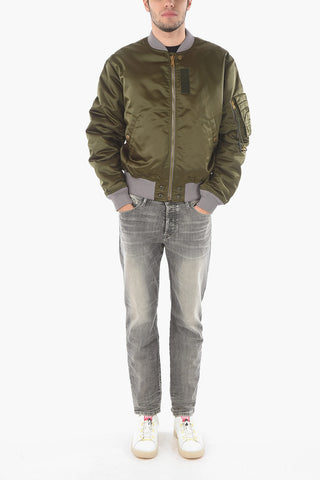 Front Zipped Reversible Padded Bomber Jacket