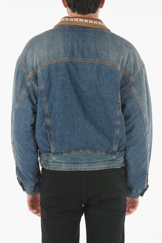 Quilted Denim Jackt with Patches