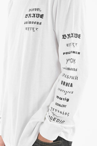 Printed Crewneck T-JUST-LS-B50 Long Sleeved T-shirt