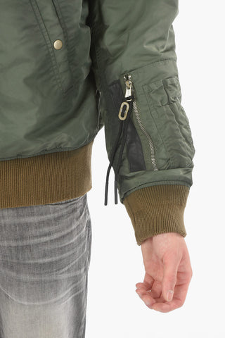 Front Zipped Reversible Padded Bomber Jacket
