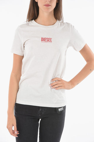 Crew Neck Printed Logo Recycled Cotton T-Shirt
