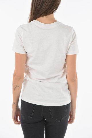 Crew Neck Printed Logo Recycled Cotton T-Shirt