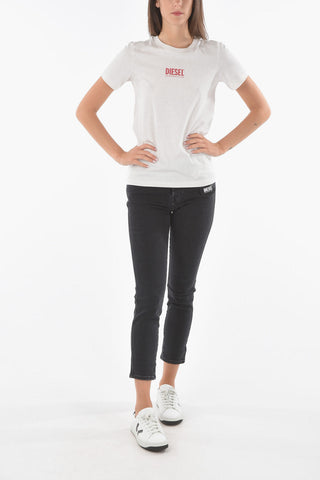 Crew Neck Printed Logo Recycled Cotton T-Shirt