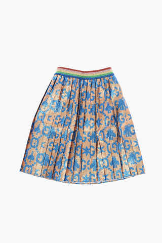 Gonna Lurex con Logo All Over