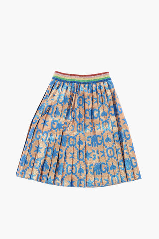 All Over Logo Lurex Skirt
