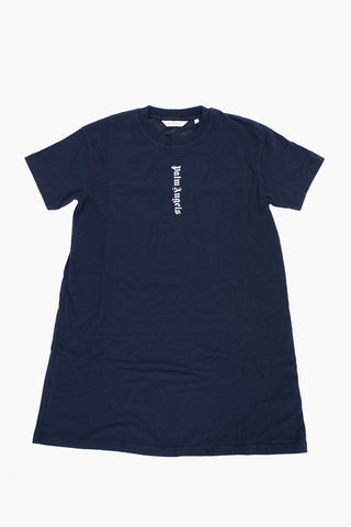 logo printed crew-neck tee dress