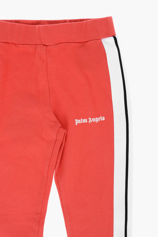 contrasting side band cotton leggings