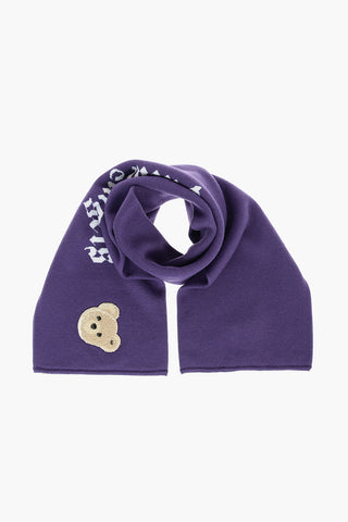 teddy embroidered virgin wool scarf