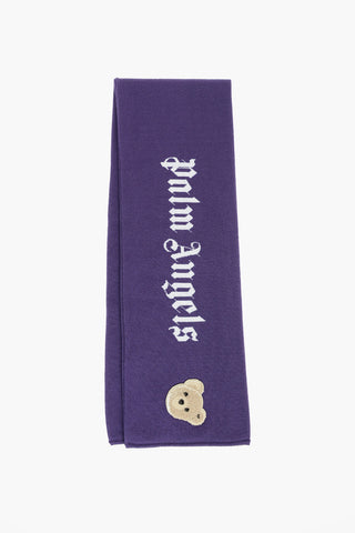 teddy embroidered virgin wool scarf