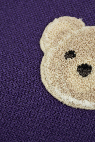 teddy embroidered virgin wool scarf