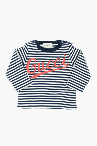 T-shirt a righe a manica lunga