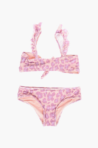 Animal Patterned TEDDY Bikini Swimsuit with Maxi Bow