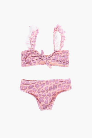 Animal Patterned TEDDY Bikini Swimsuit with Maxi Bow
