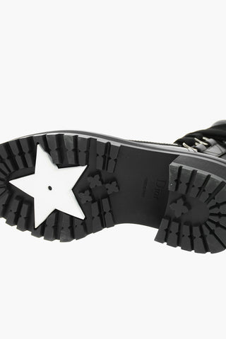 Leather D-FIGHT Combat Boots with Contrasting CHRISTIAN DIOR PARIS Logo 3,5cm