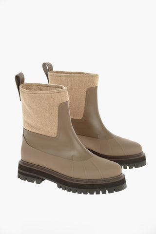 Stivaletti REGENT in Pelle e Cashmere con Suola Carrarmata
