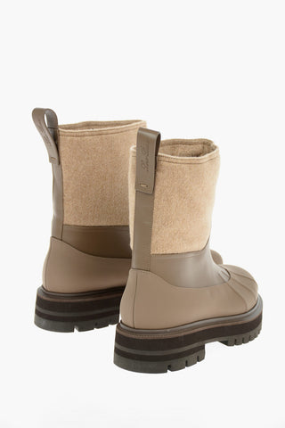 Cashmere Leather REGENT Ankle Boots with Tank Sole