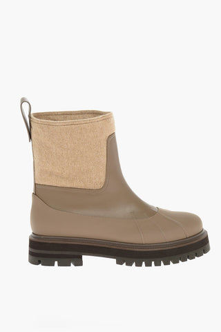 Cashmere Leather REGENT Ankle Boots with Tank Sole