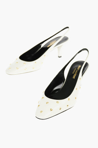 Slingbacks CAROLE in Nappa con Borchie a Cuore 6cm
