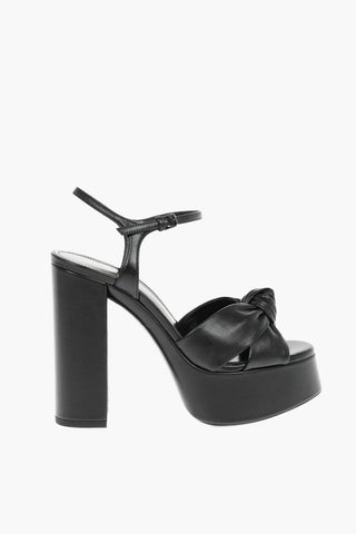 Leather BIANCA Sandals with Front Knot Detailing 12cm