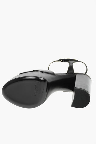 Leather BIANCA Sandals with Front Knot Detailing 12cm