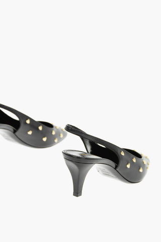 Slingbacks CAROLE in Nappa con Borchie a Cuore 6cm