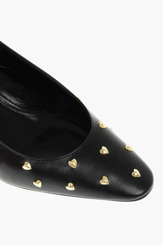 Slingbacks CAROLE in Nappa con Borchie a Cuore 6cm