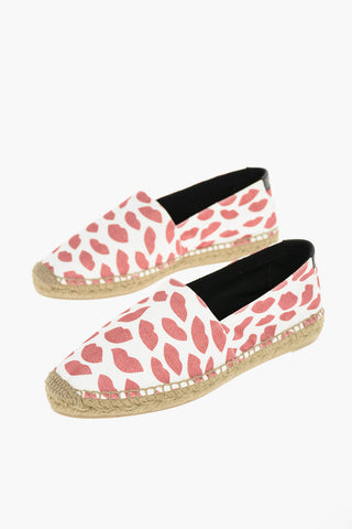 Espadrillas in Canvas con Stampa Labbra All-over 