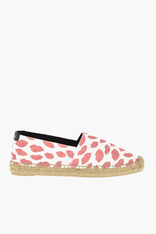 Espadrillas in Canvas con Stampa Labbra All-over 