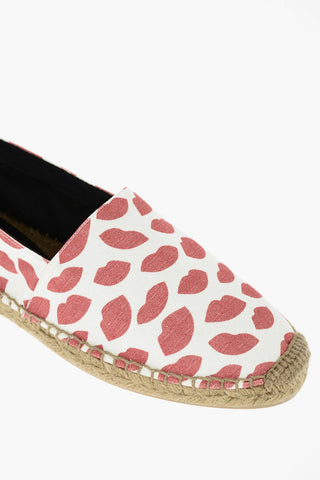 Espadrillas in Canvas con Stampa Labbra All-over 