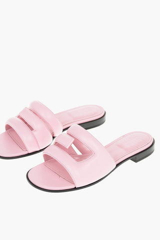 Soft Leather Slides with Padded G Strap