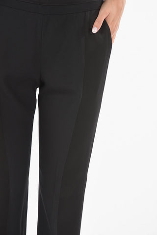 Straight-leg AGOSTIN Pants with Satin Viscose Blend Details