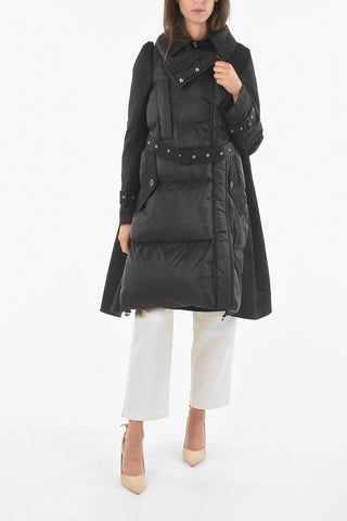 Padded Belted Coat With Drawstring