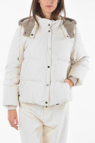 Padded Down Puffer with Real Furred Hood