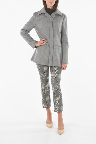 Virgin Wool Coat With Welt Pockets And Martingale