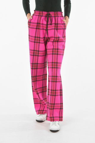 Tartan Wool Pants With Drawstring