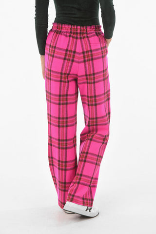 Tartan Wool Pants With Drawstring